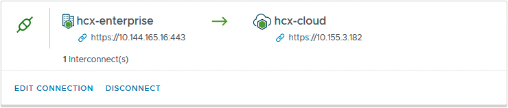 HCX Site Pairing Complete